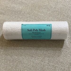 Source Unknown Soft Poly Mesh Roll - White